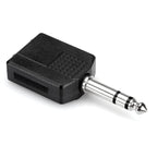 Hosa GPP-359 dual 1/4 inch TRS female to 1/4 inch TRS male adaptor for PA audio connections.
