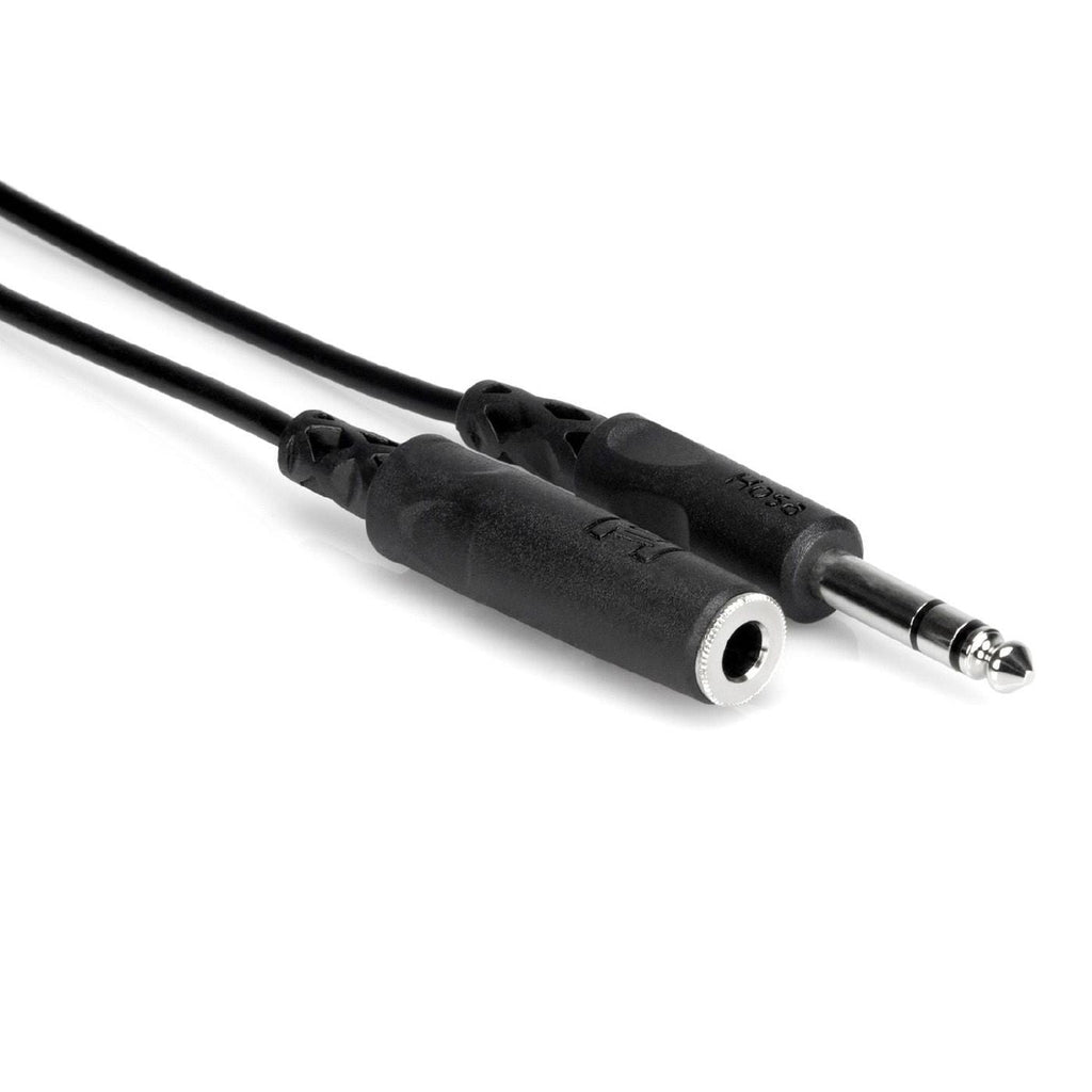 Hosa HPE-310 1/4 inch TRS headphone extension cable, 10-foot length, with connectors on each end for audio extension.