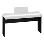 Black Roland KSC-70 digital piano stand for FP-30, sturdy keyboard stand with adjustable height for Roland digital pianos.