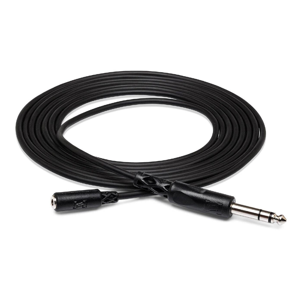 Hosa MHE325 1/4 In M TRS to 1/8 In Mini F Extension Cable - 7.62 m