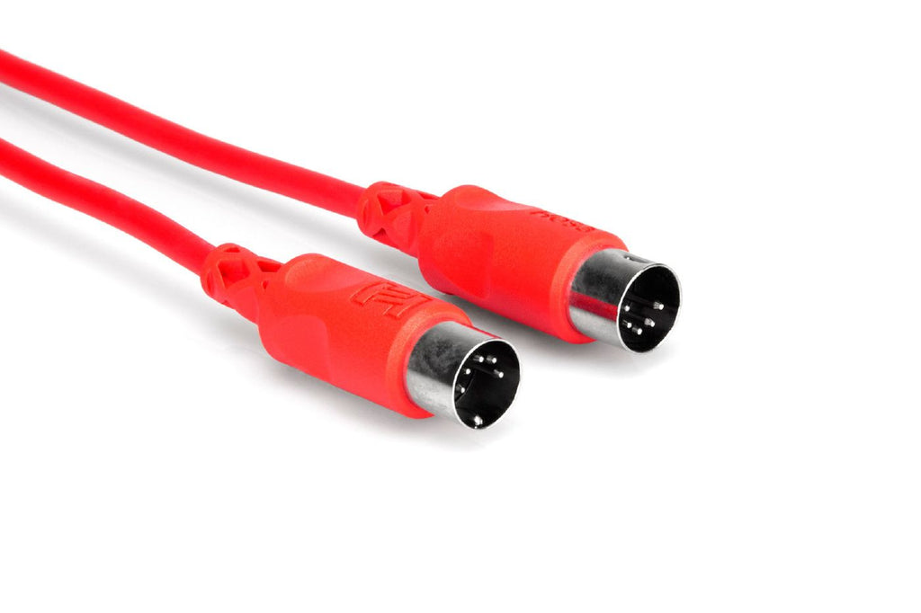 Hosa MID-315RD Standard MIDI Cable in Red - 5 meters