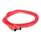 Hosa MID-315RD Standard MIDI Cable in Red - 5 meters