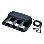 Roland RPU-3 Pedal Unit for keyboards, featuring three foot pedals with sturdy construction and adjustable settings.