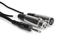 Hosa SRC203 Insert Cable 1/4 In TRS to XLR3M and XLR3F - 3 meters