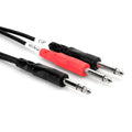 Hosa STP-201 1/4 inch TRS to Dual 1/4 inch TS Insert Cable (1m)
