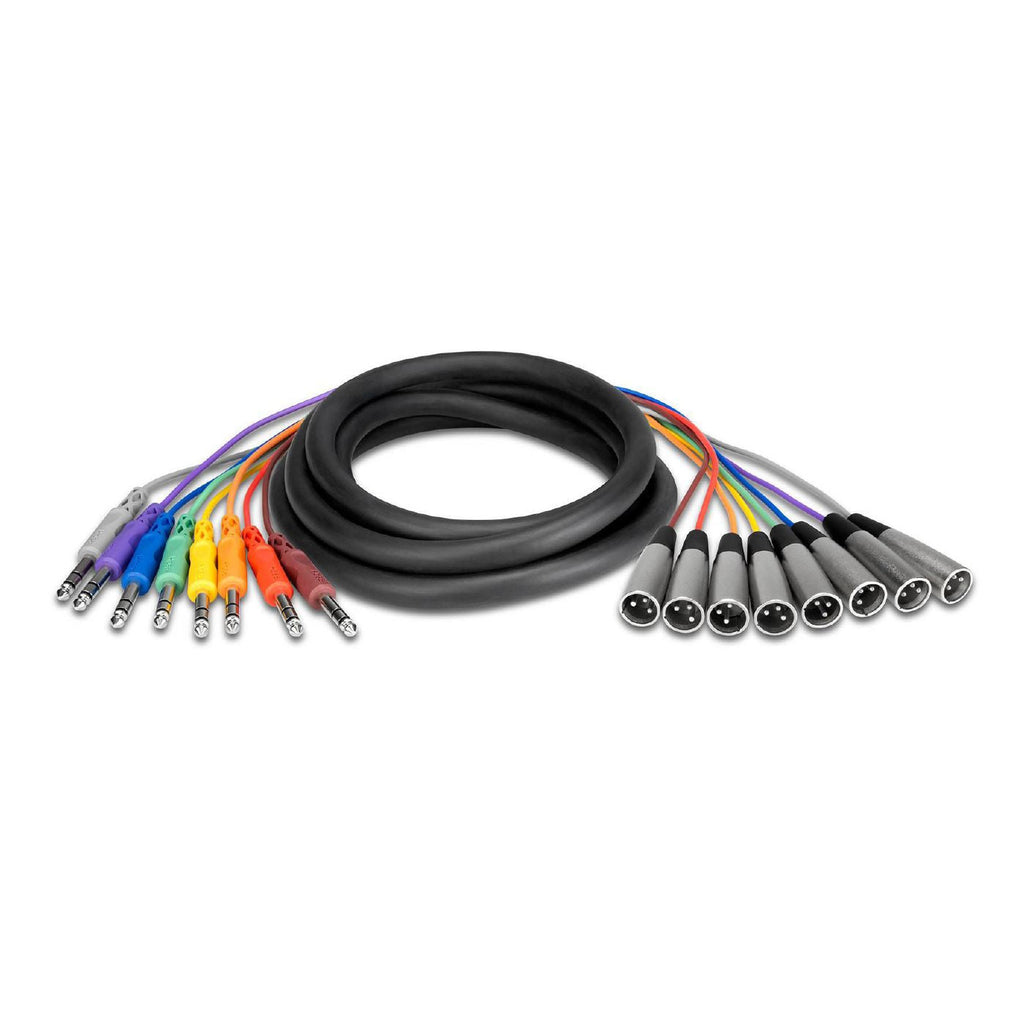 Hosa STX807M Balanced Snake 1/4 In TRS to XLR3M - 7 meters