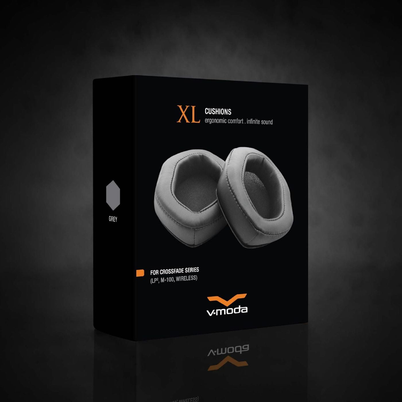 V-Moda XL Memory Cushions for Over-Ear Headphones (Grey)