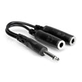 Hosa YPP-111 1/4 TS(M) to Dual 1/4 TS(F) Y Cable