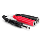 Hosa YPP-117 1/4" TRS(M) to Dual 1/4" TS(F) Breakout