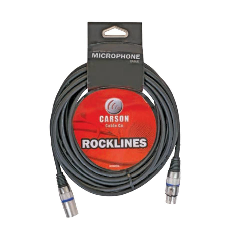 Carson ROM20L Rocklines XLR to XLR Microphone Cable - 6m