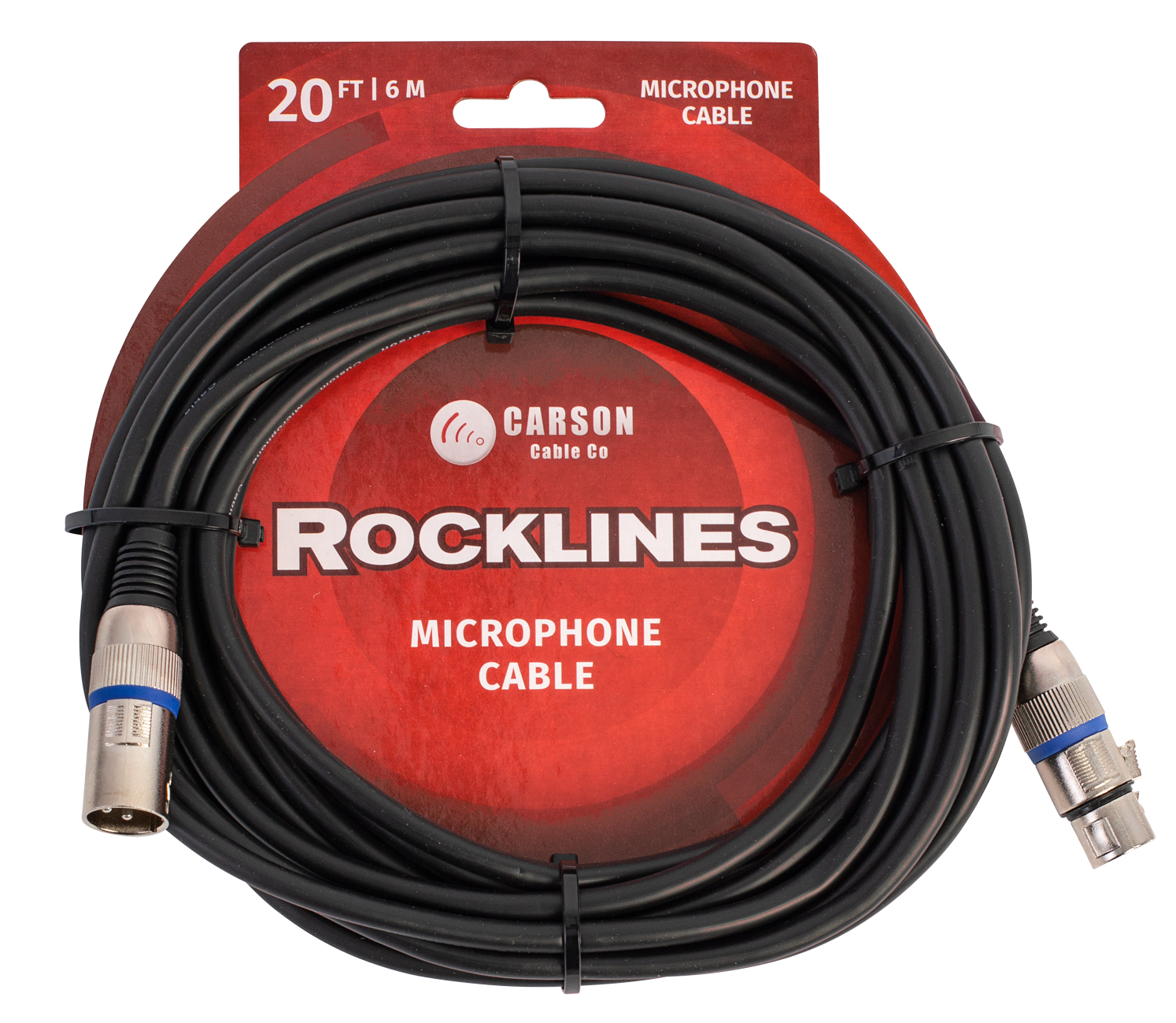 Carson ROM20L Rocklines XLR to XLR Microphone Cable - 6m