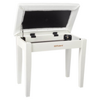 Roland RPB-100 Piano Bench with Storage Compartment - Satin White