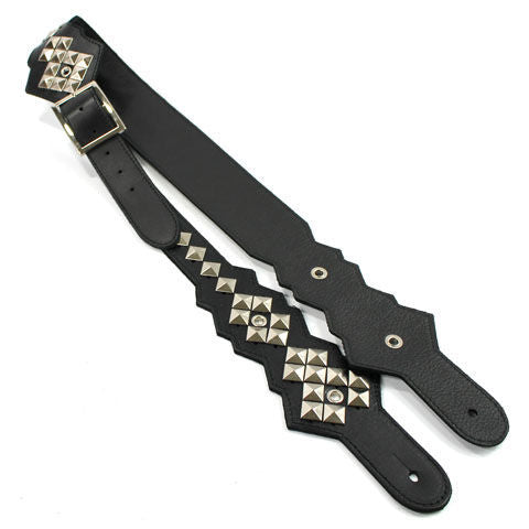 DSL Straps Metal Series RR Tribute Guitar Strap 2.5in - Black/Black