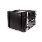 Swamp 8U ABS 19-inch rack case with extra depth, durable black protective case for audio and equipment storage.