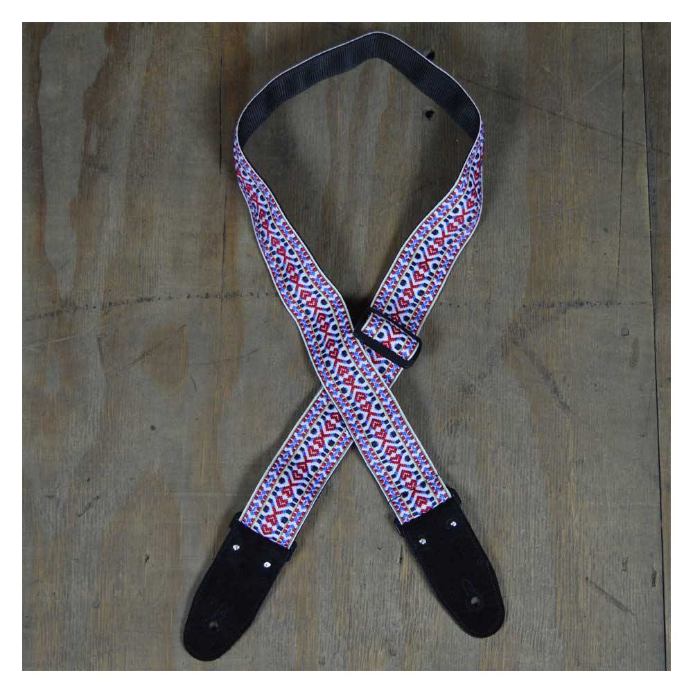 Colonial Leather Rag Strap Jacquard -White