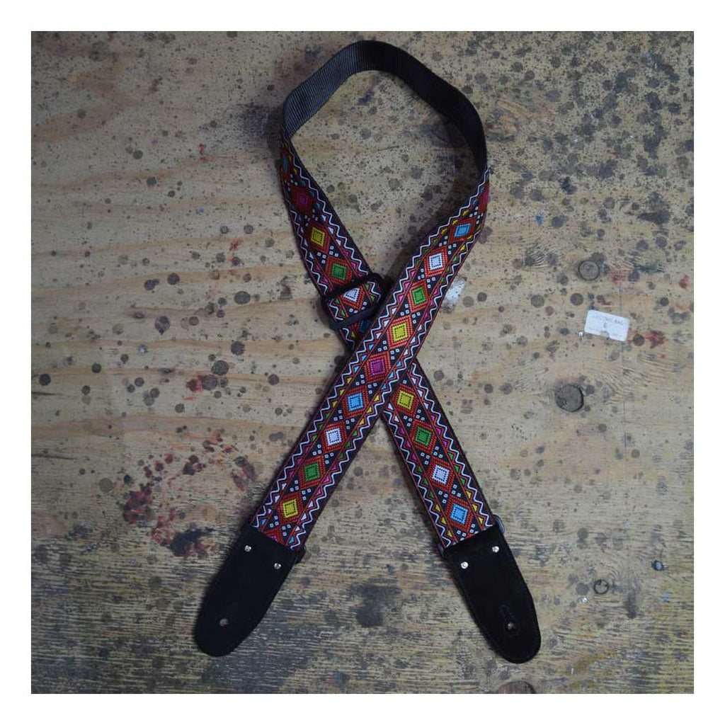 Colonial Leather Rag Strap Jacquard - Multi Coloured Squares
