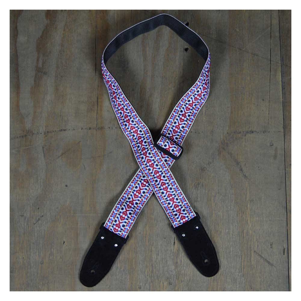 Colonial Leather Rag Strap Jacquard -White