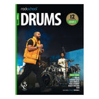 Rockschool Grade 2 drum book and DVD set for drummers, featuring instructional materials from the Rockschool series.