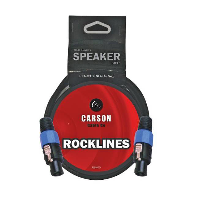 Carson RSN05 Rocklines Speakon to Speakon Speaker Cable - 5 Feet