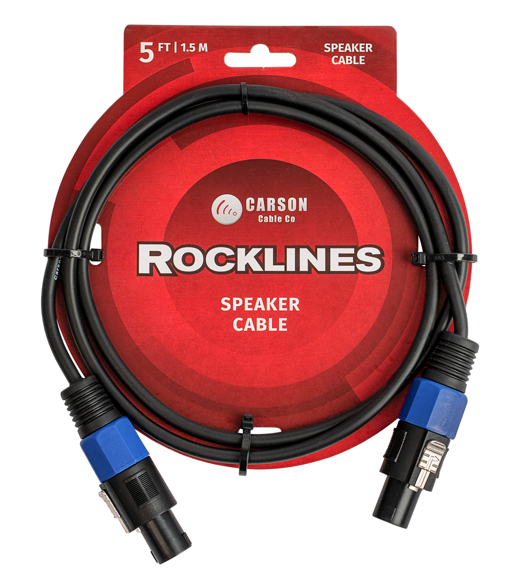 Carson RSN05 Rocklines Speakon to Speakon Speaker Cable - 5 Feet