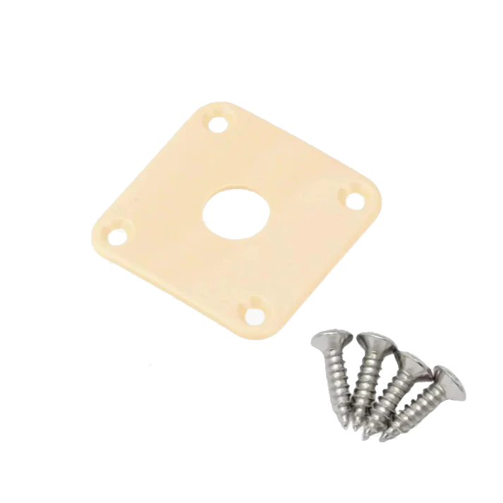 Allparts Jack Plate to suit Les Paul - Cream Plastic