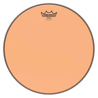 Remo Emperor Colortone 16-inch orange drum head with vibrant color and textured surface for drum kit use.