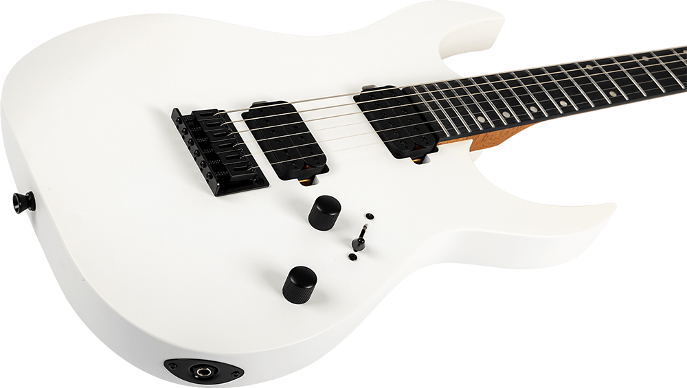 Spira S-400 MW HH Electric Guitar with Ebony Fretboard in Satin White