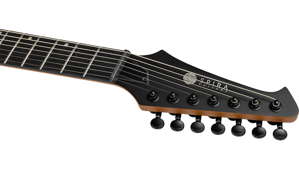 Spira S-407-MWR HH 7-string Electric Guitar with Ebony Fretboard in Satin Wine Red