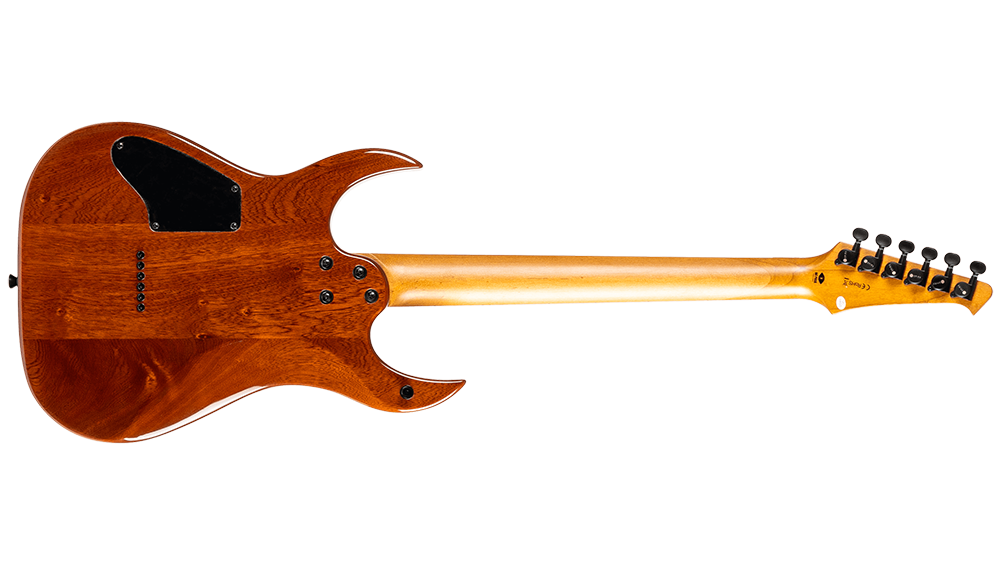 Spira S-500 QAB HH electric guitar in transparent aqua blue with sleek body, pickups, and modern design.