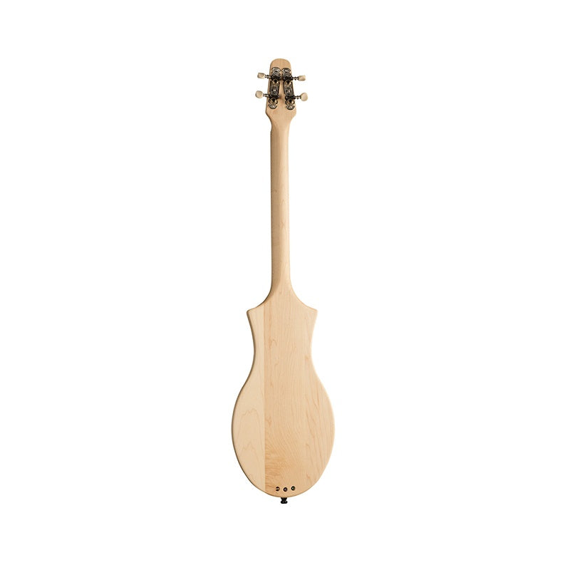 Seagull M4 Merlin acoustic guitar with a natural spruce top, showcasing its classic shape and smooth wood grain finish.