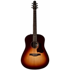 Seagull Entourage acoustic guitar in autumn burst finish, showcasing the wooden body, soundhole, and strings.