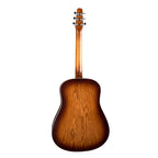 Seagull S6 Original QI acoustic guitar in burnt umber with a dreadnought body, showcasing smooth wood grain and natural finish.