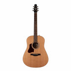 Left-handed Seagull S6 Original Acoustic Guitar, showcasing the natural wood body and detailed fretboard.