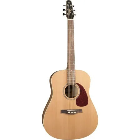 Seagull S6 Original Slim Acoustic Guitar with natural wood finish, steel strings, and a slim body design, showcasing its craftsmanship.