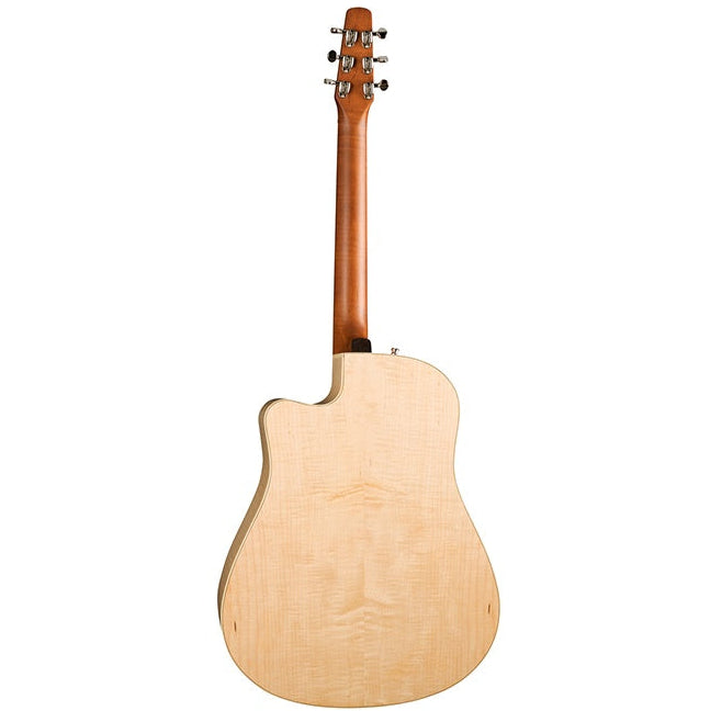 Seagull Performer CW Flame Maple QIT acoustic guitar with standard gig bag, featuring a flame maple top and natural wood finish.