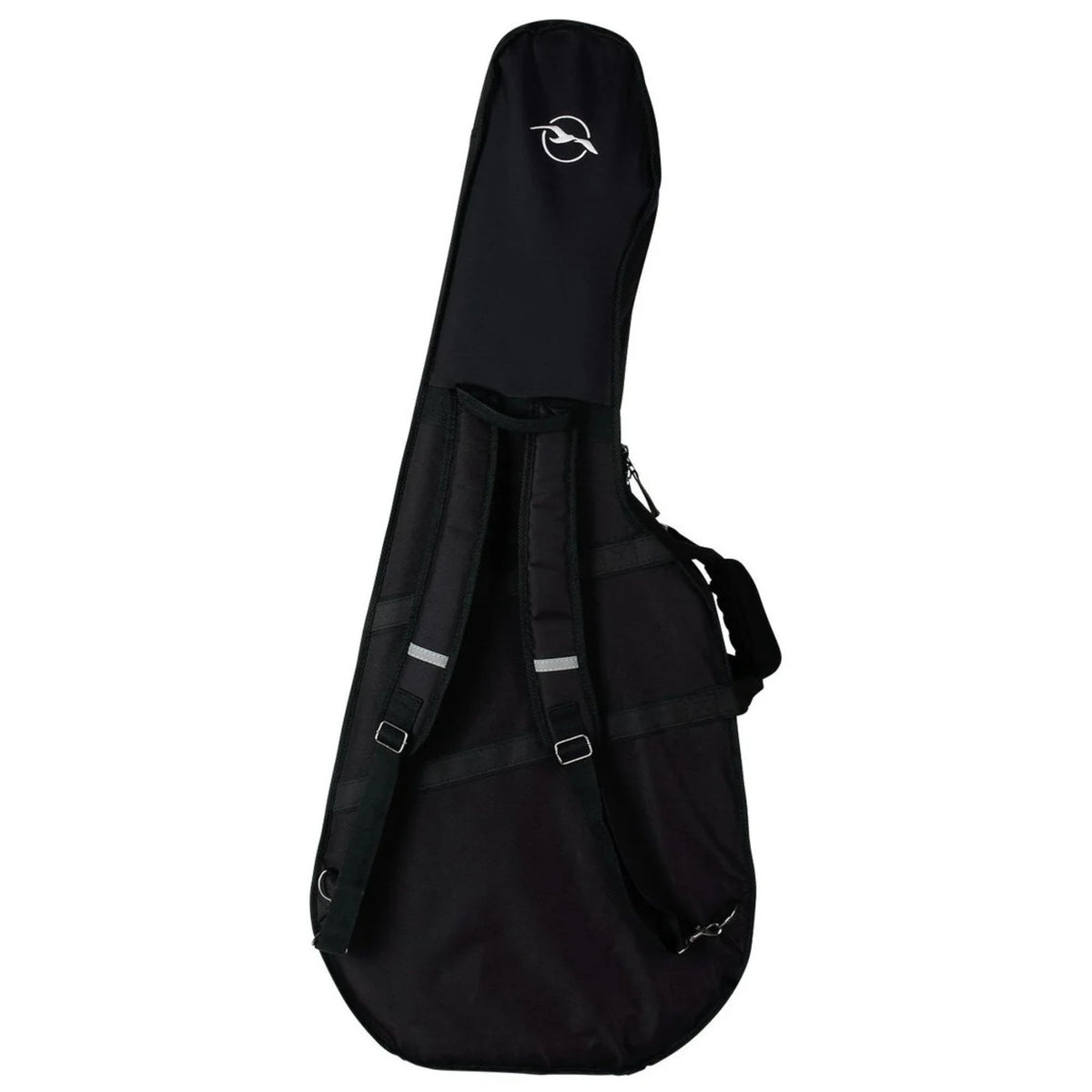 Seagull Folk Deluxe Tric Case for guitars, black padded gig bag with handles and shoulder straps, designed for secure instrument transport.