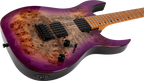Spira S-450 TPP HH Electric Guitar with Roasted Maple Neck in Transparent Purple