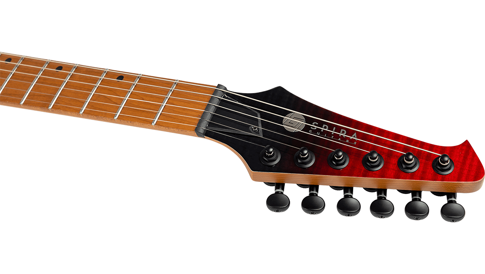 Spira S-450 TRD HH Electric Guitar with Roasted Maple Neck in Transparent Red-Black