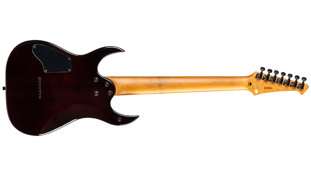 Spira S-457 TPP HH 7-string Electric Guitar with Roasted Maple Neck in Transparent Purple