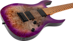 Spira S-457 TPP HH 7-string Electric Guitar with Roasted Maple Neck in Transparent Purple