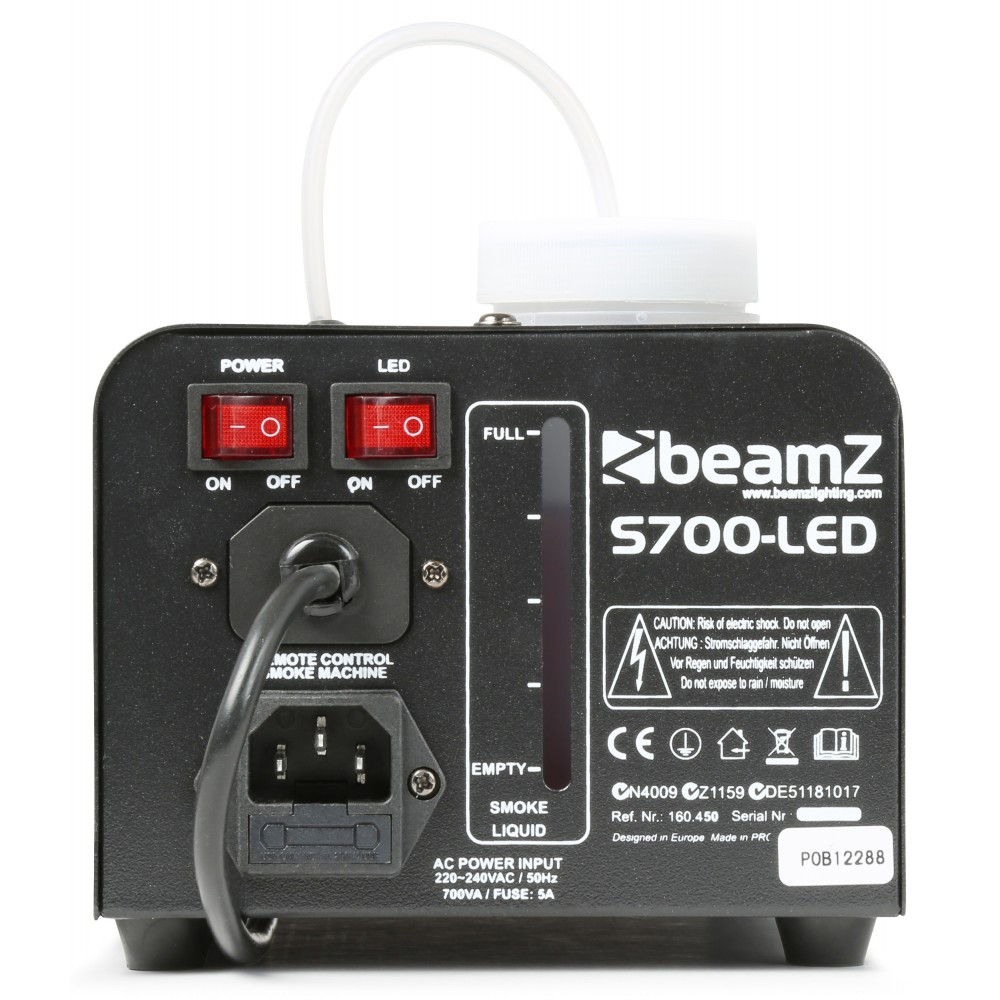 Beamz S700 LED ICE Smoke Machine with LED Ice Effect 700W