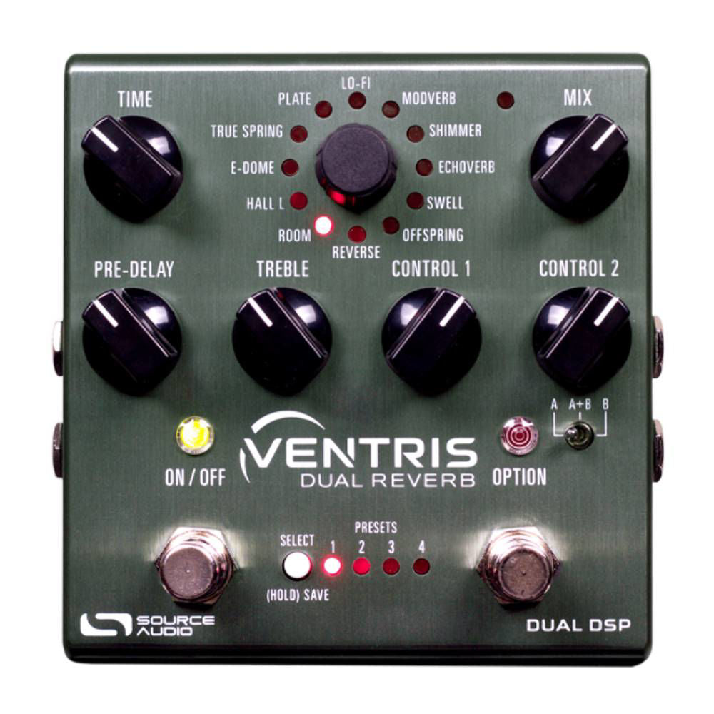 Source Audio One Series Ventris Dual Reverb Guitar Effects Pedal (Power Supply Included)