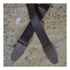 Colonial Leather 2.0 inch Soft Leather Slide Adjustable Guitar Strap - Brown