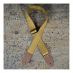 Colonial Leather 2.0 inch Soft Leather Slide Adjustable Guitar Strap - Tan