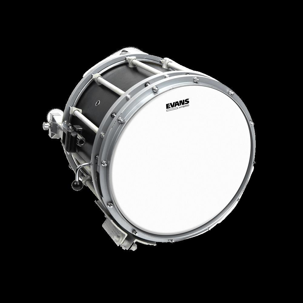 Evans Hybrid White Marching Snare Drum Head, 13 Inch