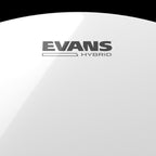 Evans Hybrid White Marching Snare Drum Head, 14 Inch