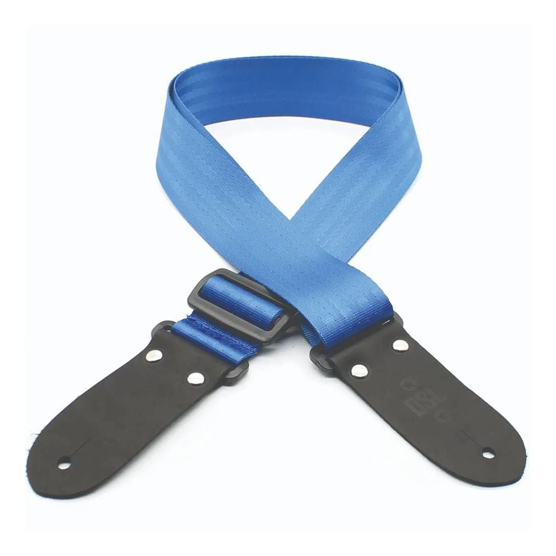 DSL Straps Classic Series Seat Belt Guitar Strap 2in Webbing - Blue