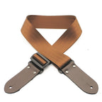 DSL Straps Classic Seat Belt Guitar Strap 2" Webbing - Brown