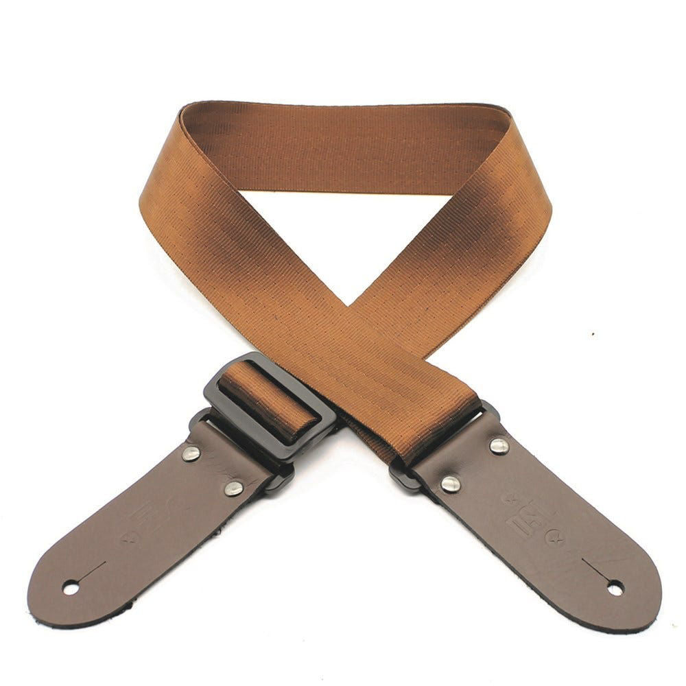 DSL Straps Classic Series Seat Belt Guitar Strap 2in Webbing - Brown