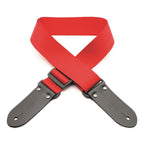 DSL Straps Classic Seat Belt Guitar Strap 2" Webbing - Red